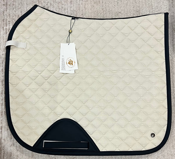 16C (Sixteen Cypress) Dressage Saddle Pad - Pearl & Black