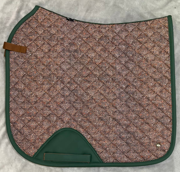 16C (Sixteen Cypress) Dressage Saddle Pad - Herringbone & Hunter Green