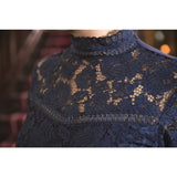 Lauria Garelli Lace Competition Shirt - Long Sleeve - Deepblue
