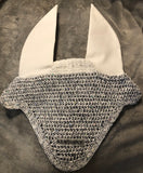 Kentucky Sequin Fly Veil - White/Silver