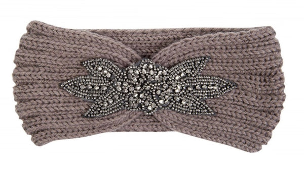 HKM Glitter Headband, Taupe