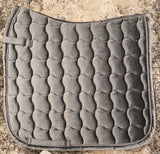 HKM Velluto Dressage Saddle Pad- Deep Grey