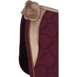 HKM Emma Dressage Saddle Pad - Bordeaux/Camel