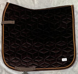 HKM Mellow Velvet Dressage Saddle Pad - Dark Brown