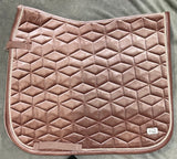 HKM Mellow Velvet Dressage Saddle Pad - Raspberry