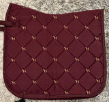 HKM Beagle Dressage Saddle Pad - Bordeaux