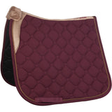 HKM Emma Dressage Saddle Pad - Bordeaux/Camel