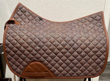 16C (Sixteen Cypress) Jump Cut Saddle Pad - Herringbone & Cognac